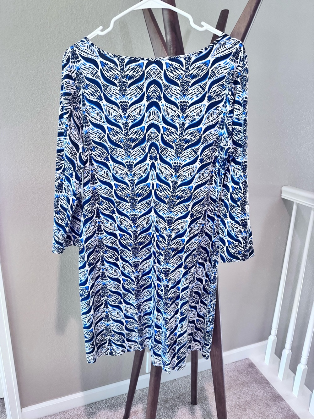 Lilly Pulitzer Blue and White mermaid tail Dress - Picture 2 of 5